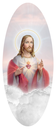 Sacred Heart Clouds Pink
